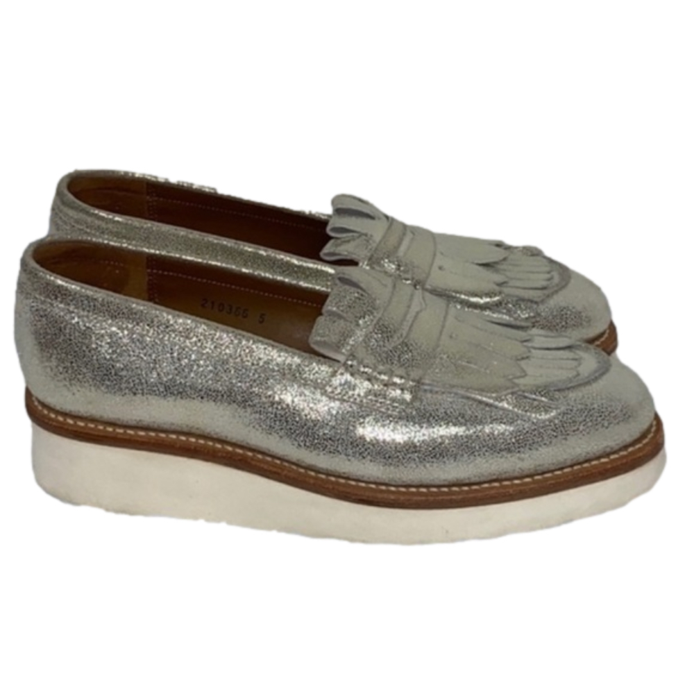 Grenson silver Loafers! Size 7.5